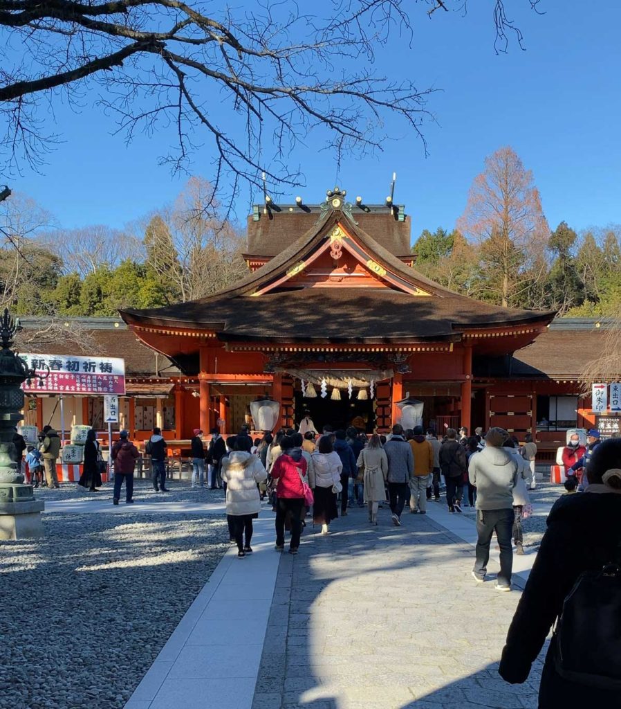 富士山本宮浅間大社の初詣の人出はいつもの３割あるかないか