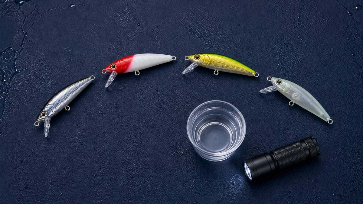 同じ形で色系統が異なる4本のミノー