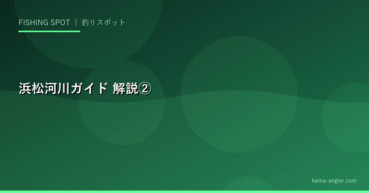 浜松河川ガイドの解説画像