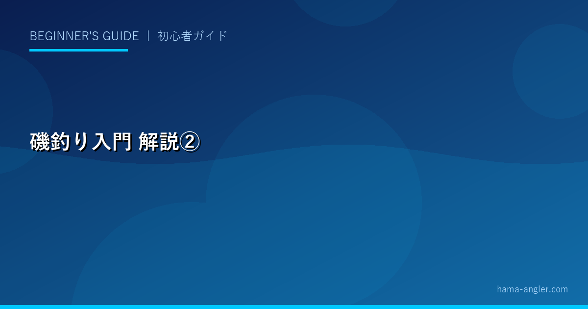 磯釣り入門の解説画像