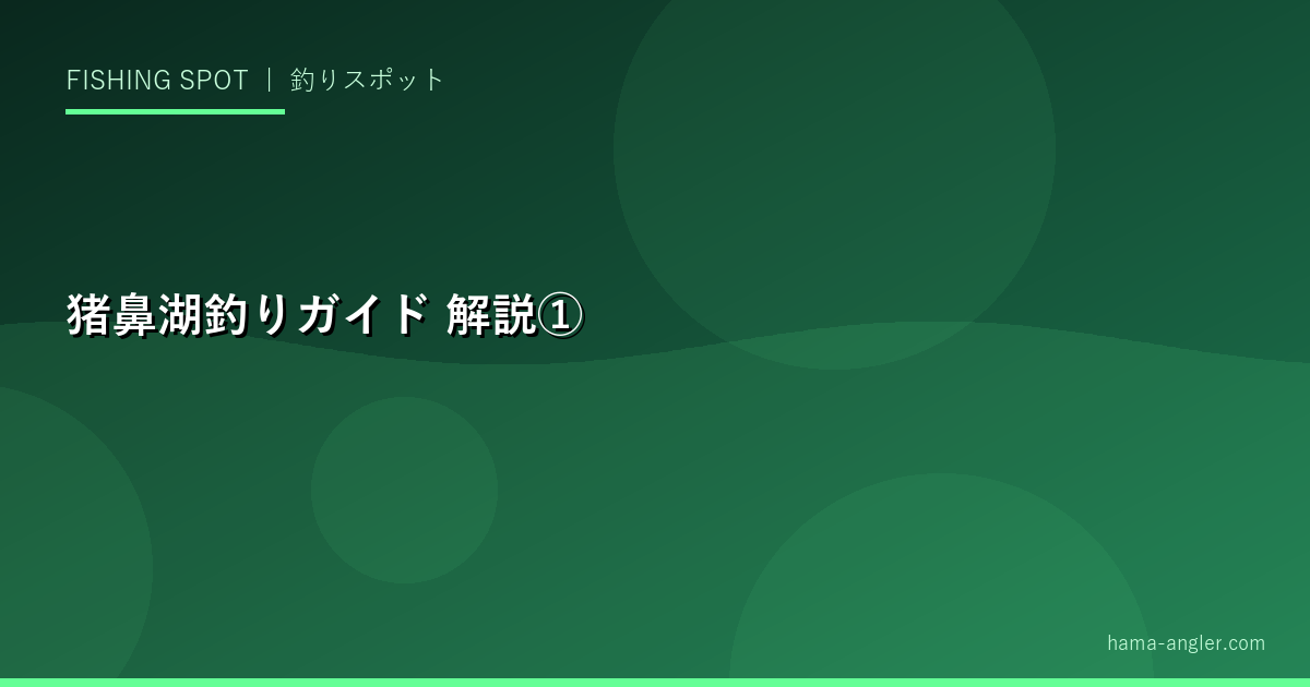 猪鼻湖釣りガイドの解説画像