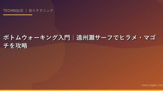 ボトムウォーキング入門｜遠州灘サーフでヒラメ・マゴチを攻略