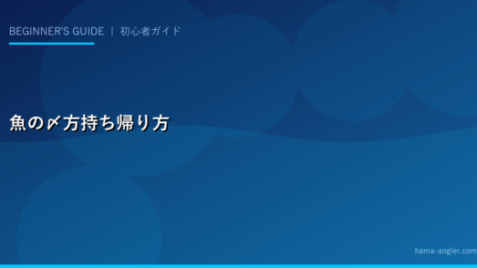 魚の〆方・持ち帰り方完全ガイド｜活け締め・神経締め・クーラー管理で鮮度を守る方法