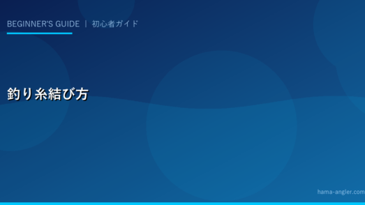 釣り糸の結び方完全マスターガイド｜クリンチノット・パロマーノット・FGノットの正しい手順
