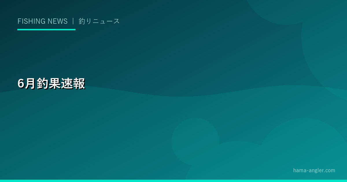 2027年6月の浜名湖・遠州灘釣果速報｜梅雨の爆釣！キス最盛期・マゴチ本格化・タコシーズン開幕