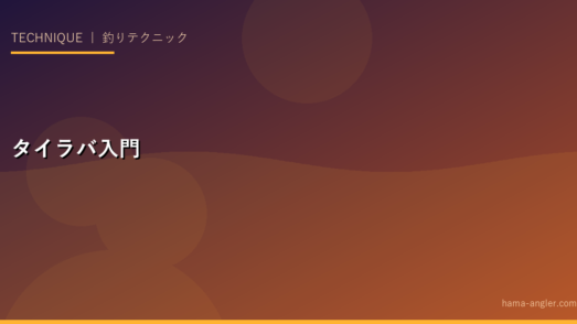 タイラバ完全ガイド｜マダイを船から狙うタイラバの基本タックル・誘い方・カラー選択2027