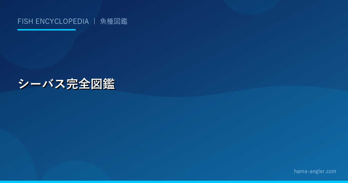 シーバス（スズキ）完全図鑑｜生態・シーバスゲーム・バチ抜け・ポイント・料理まで徹底解説