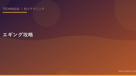 エギング完全攻略｜浜名湖・遠州灘のアオリイカ狙い・エギ選び・シャクリ方・ポイント解説