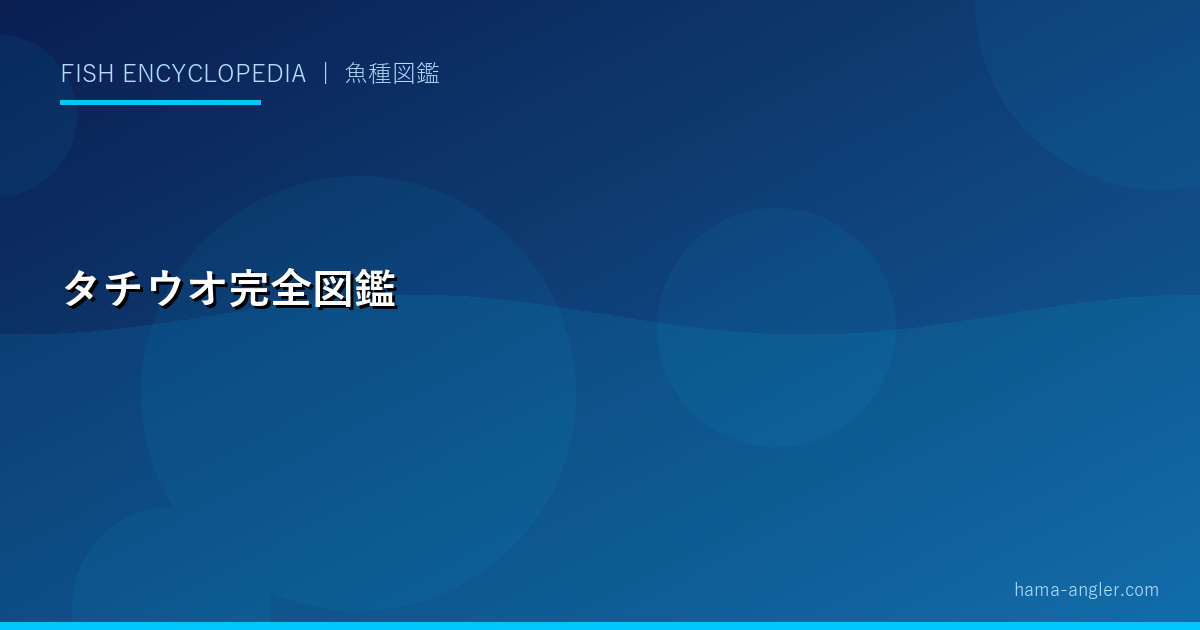 タチウオ（太刀魚）完全図鑑｜生態・電気ウキ釣り・テンヤ・ルアー・旬・料理まで徹底解説