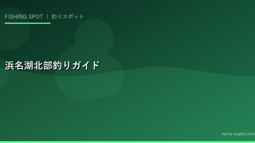 浜名湖北部（浜松・細江・都田川）釣り完全ガイド｜湖奥エリアのクロダイ・シーバス・ウナギを攻略