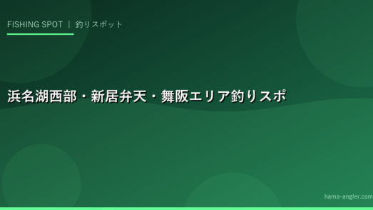 浜名湖西部・新居弁天・舞阪エリア釣りスポット完全ガイド｜今切口周辺の最強ポイントを徹底解説