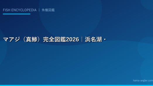 マアジ（真鯵）完全図鑑2026｜浜名湖・遠州灘のアジの生態・サビキ・アジング・料理まで徹底解説