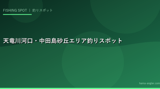 天竜川河口・中田島砂丘エリア釣りスポット完全ガイド2026｜サーフ・河口の一級ポイントを徹底解説