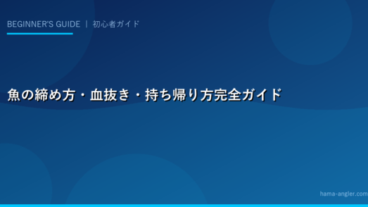 魚の締め方・血抜き・持ち帰り方完全ガイド｜鮮度科学から神経締め・熟成テクニックまで徹底解説