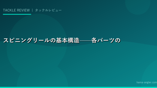 スピニングリールの基本構造——各パーツの役割を理解する