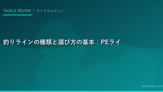釣りラインの種類と選び方の基本｜PEライン・フロロ・ナイロンを徹底整理