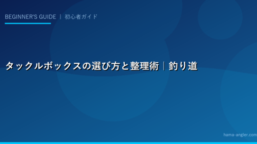 タックルボックスの選び方と整理術｜釣り道具をすっきり管理する完全ガイド