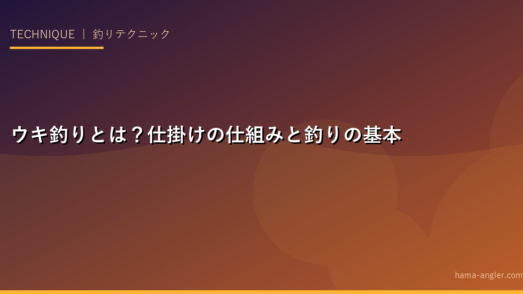 ウキ釣りとは？仕掛けの仕組みと釣りの基本原理