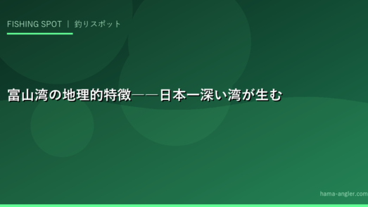 富山湾の地理的特徴――日本一深い湾が生む驚異の漁場