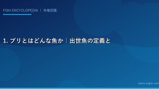 1. ブリとはどんな魚か｜出世魚の定義と地域ごとの名前の違い