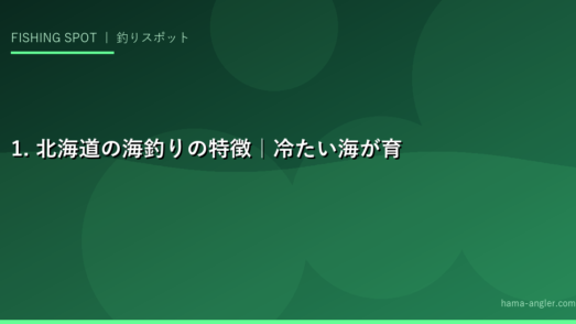 1. 北海道の海釣りの特徴｜冷たい海が育む豊富な魚種と広大な釣り場