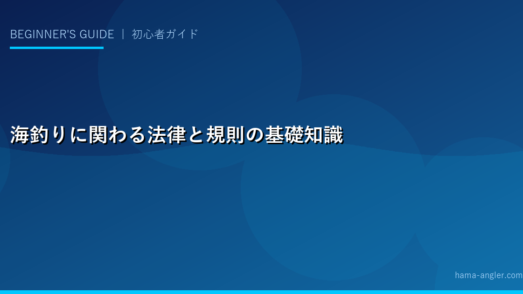 海釣りに関わる法律と規則の基礎知識