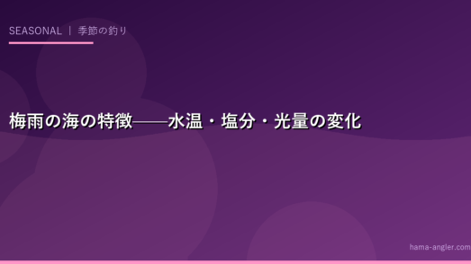 梅雨の海の特徴——水温・塩分・光量の変化