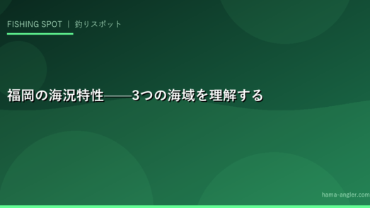 福岡の海況特性——3つの海域を理解する