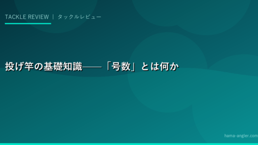 投げ竿の基礎知識——「号数」とは何か