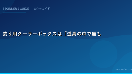 釣り用クーラーボックスは「道具の中で最も重要な買い物」のひとつ