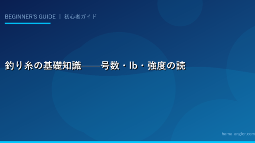 釣り糸の基礎知識——号数・lb・強度の読み方