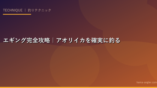 エギング完全攻略｜アオリイカを確実に釣るためのしゃくり方・ポイント選び・タックル選びを徹底解説