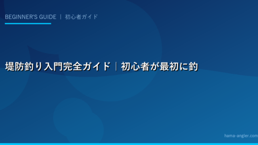 堤防釣り入門完全ガイド｜初心者が最初に釣りを楽しむための道具・場所・釣り方を徹底解説