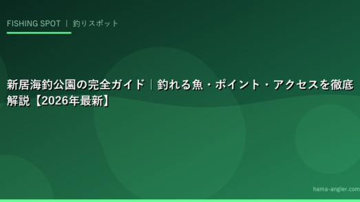 新居海釣公園の完全ガイド｜釣れる魚・ポイント・アクセスを徹底解説【2026年最新】