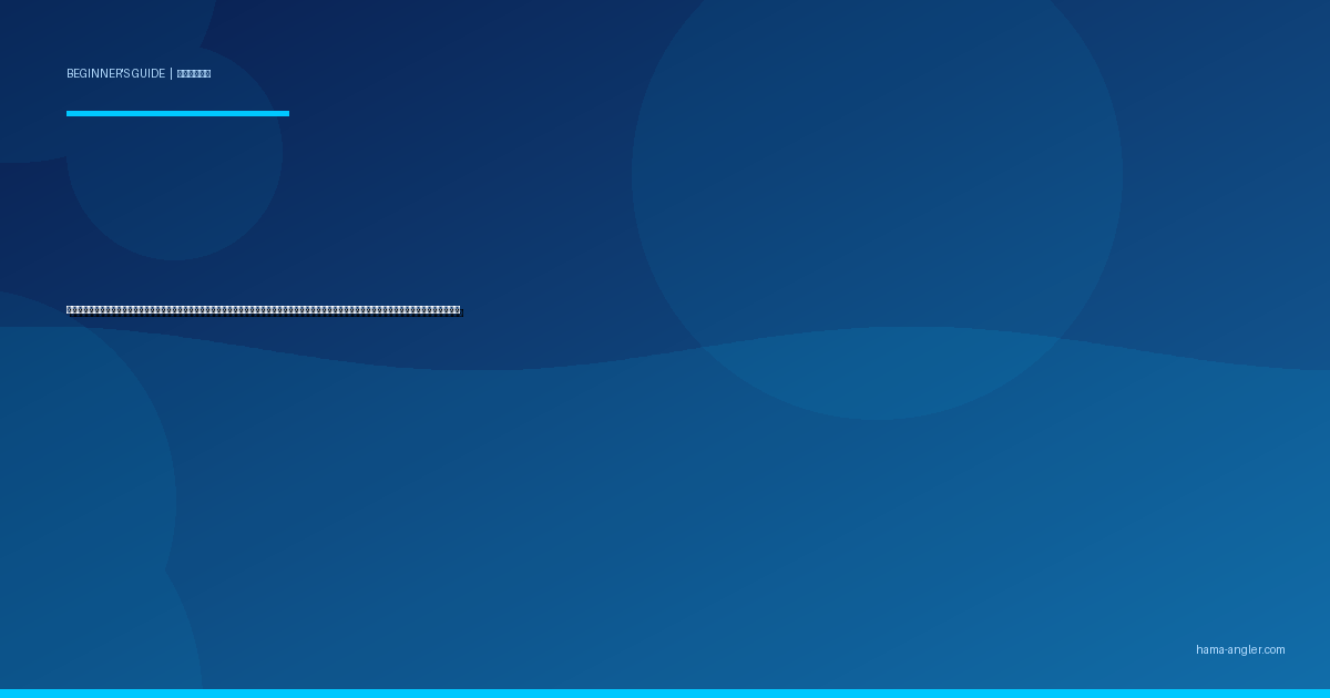 オモリ（錘・シンカー）の種類・号数・使い方入門完全ガイド｜浜名湖・遠州灘で初心者が仕掛けを狙いのタナへ届ける重さ・形状・素材の選び方を徹底解説