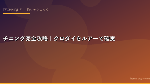 チニング完全攻略｜クロダイをルアーで確実に釣るためのワーム・プラグ選び・底を攻めるテクニックを徹底解説
