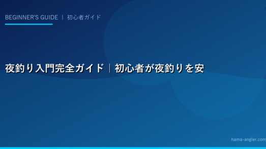 夜釣り入門完全ガイド｜初心者が夜釣りを安全に楽しむための装備・ポイント・狙える魚・注意事項を徹底解説