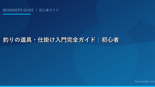 釣りの道具・仕掛け入門完全ガイド｜初心者が最初に揃えるべき釣り具・ライン・針・オモリの選び方を徹底解説