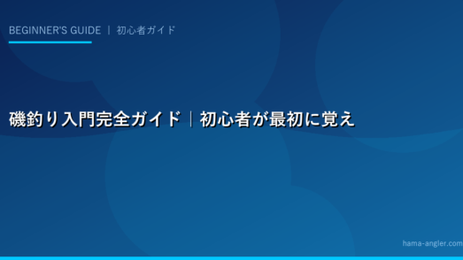 磯釣り入門完全ガイド｜初心者が最初に覚えるべき装備・安全対策・仕掛け・グレ・メバルの釣り方を徹底解説
