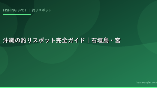 沖縄の釣りスポット完全ガイド｜石垣島・宮古島・本島エリアのおすすめ釣り場・ターゲット魚・シーズン情報