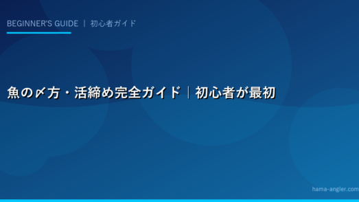 魚の〆方・活締め完全ガイド｜初心者が最初に覚えるべき脳締め・血抜き・神経締めの方法を徹底解説