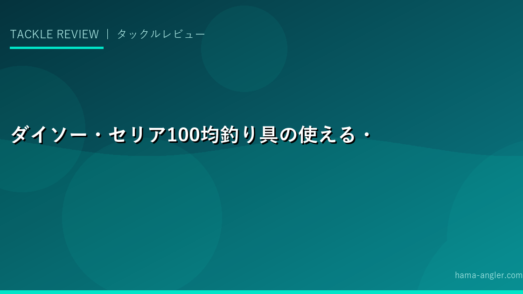 ダイソー・セリア100均釣り具の使える・使えない徹底検証｜現役アングラーが正直レビュー