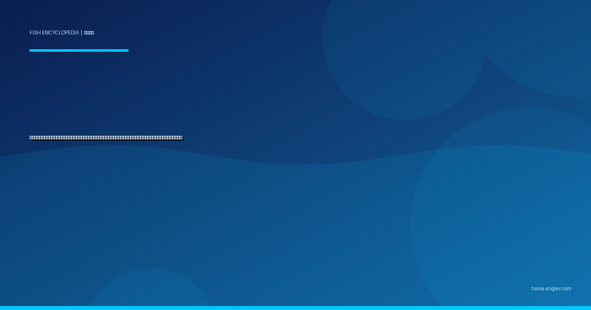 オオモンハタ（大紋羽太）完全図鑑｜遠州灘・浜名湖の「南からの刺客」生態・ロックフィッシュゲーム・船釣り・絶品料理まで徹底解説