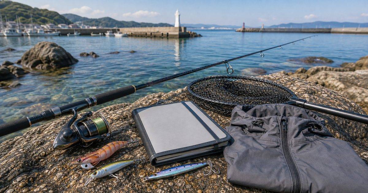 4月の春の海で使うルアーとエギングタックル