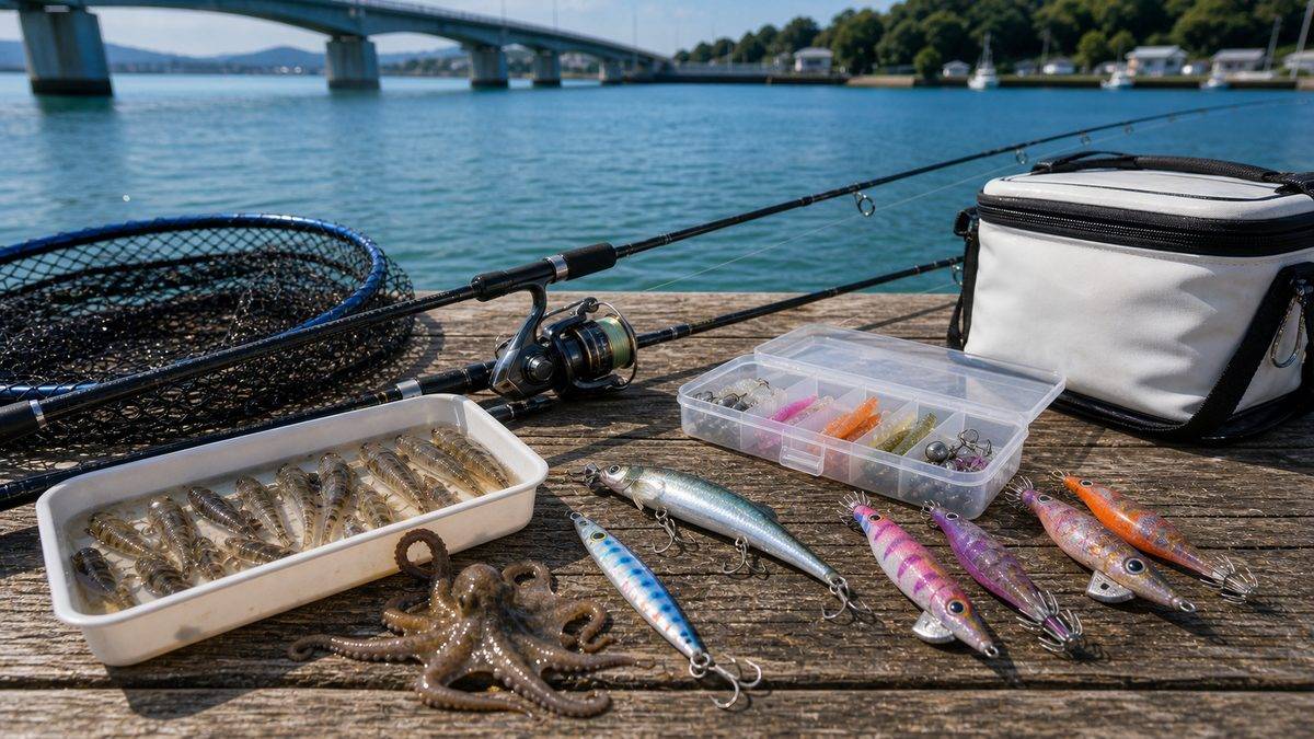 8月の浜名湖・遠州灘の主要ターゲットの要点をまとめた釣り攻略インフォグラフィック