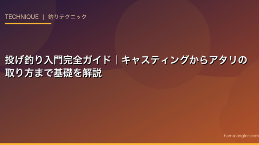 投げ釣り入門完全ガイド｜キャスティングからアタリの取り方まで基礎を解説