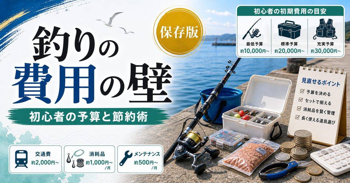 釣り初心者の費用の壁記事アイキャッチ画像