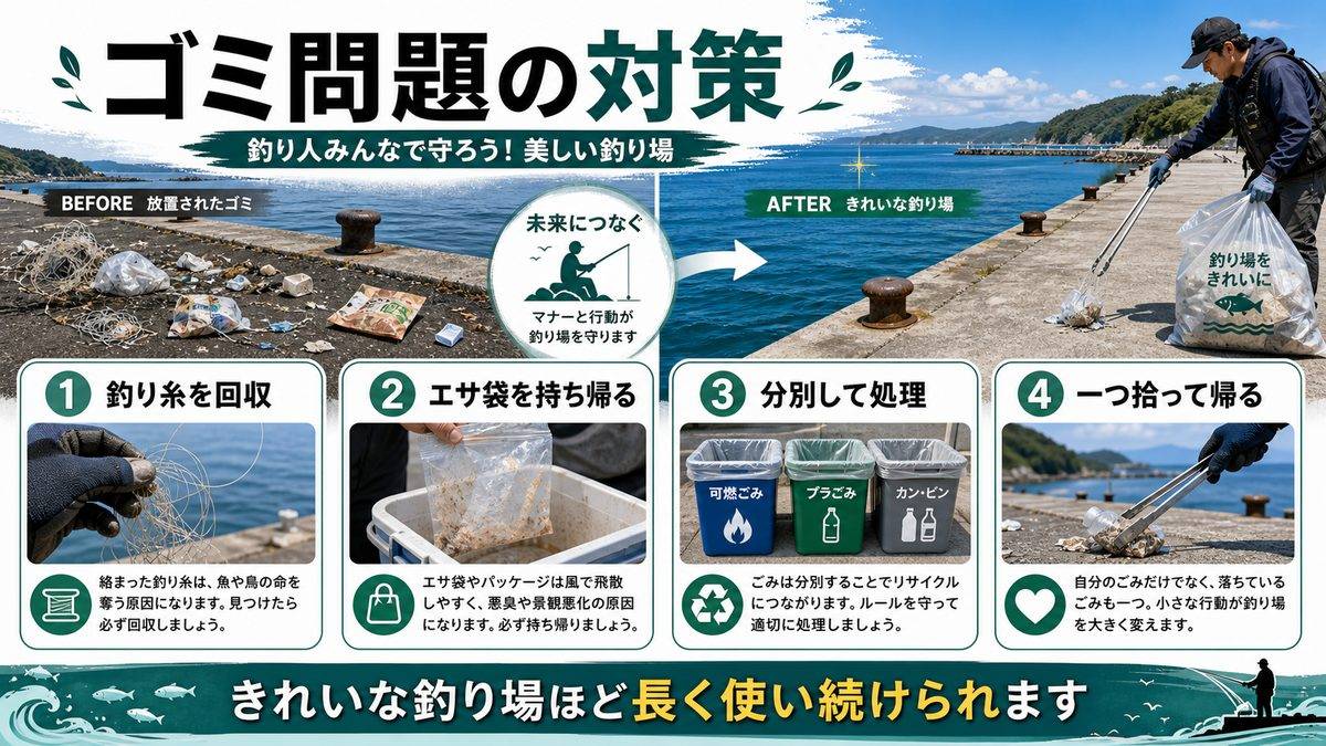 4. ゴミ問題の深刻さ｜釣り場環境の実態レポートの要点をまとめた釣り攻略インフォグラフィック