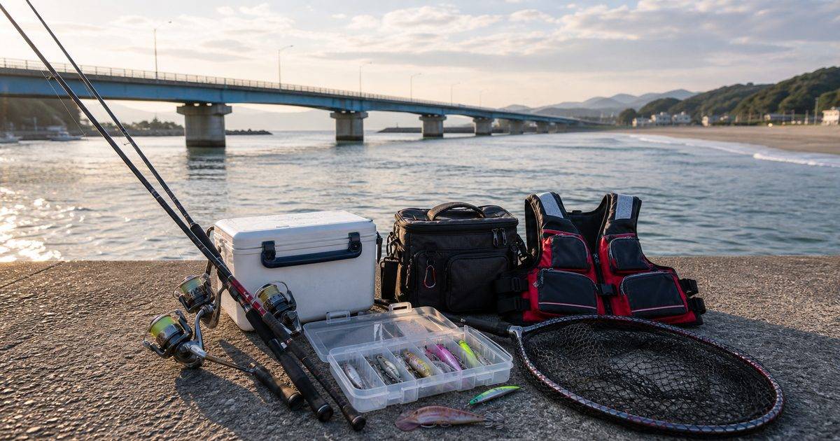 浜名湖・遠州灘の春から初夏の釣況装備イメージ