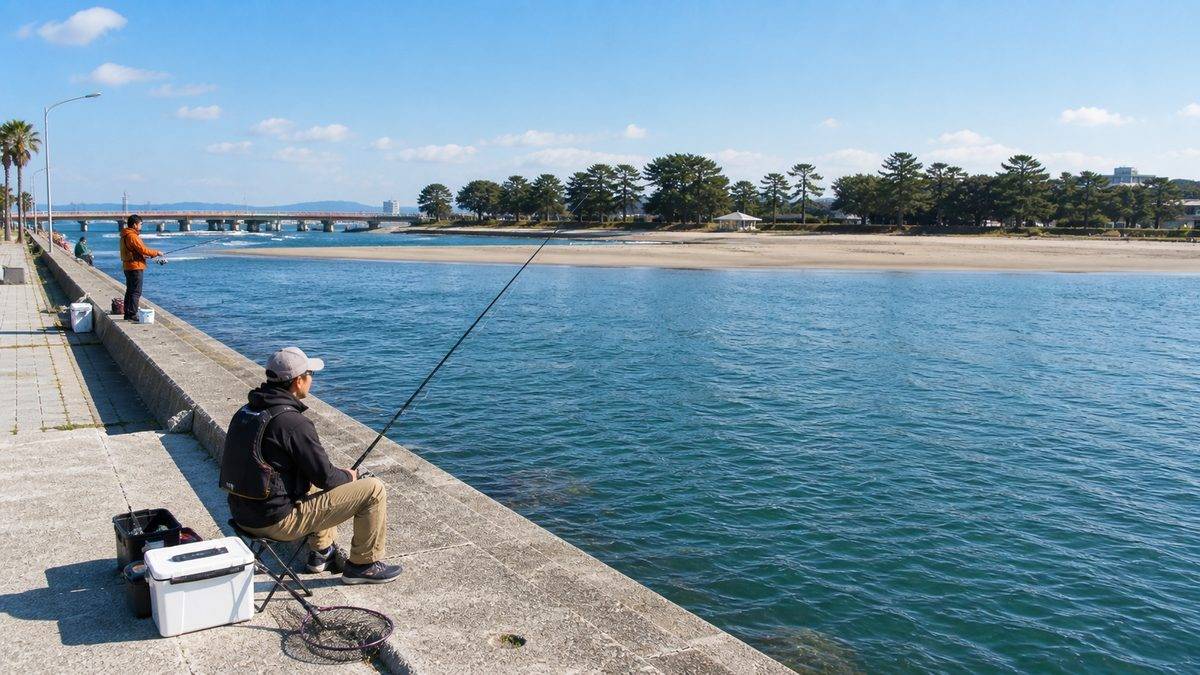 スポット②：弁天島海浜公園・弁天島護岸の要点をまとめた釣り攻略インフォグラフィック
